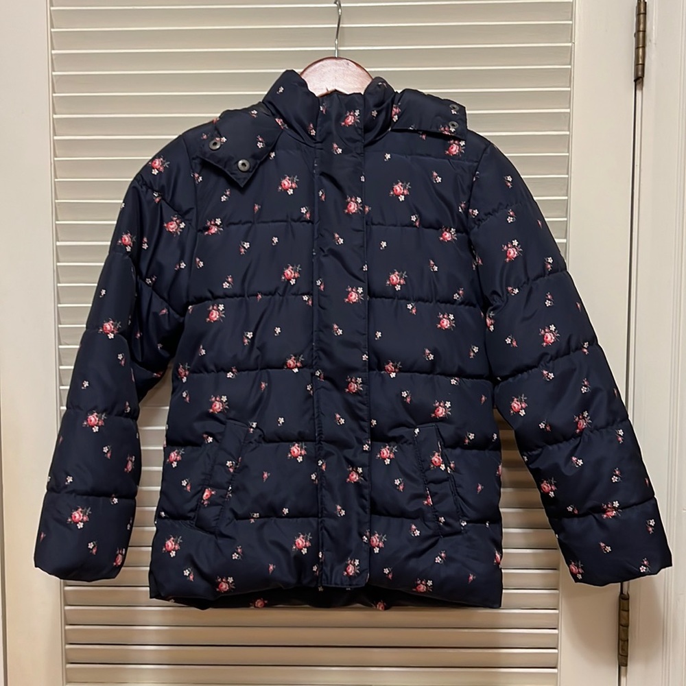 Gap Kids Puffer Jacket in Navy with a Hood